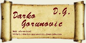 Darko Gorunović vizit kartica